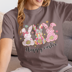 Happy Easter Coquette Leopard Floral Bunny DTF Transfer, Ready to Press DTF535