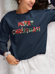 Merry Christmas Knit Letters DTF Transfer, Ready to Press DTF614
