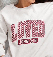 Loved John 3:16 Christian Bible Verse DTF Transfer, Ready to Press DTF508