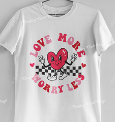 Love Heart Valentines DTF Transfer, Ready for Press Heat Press Transfers DTF241