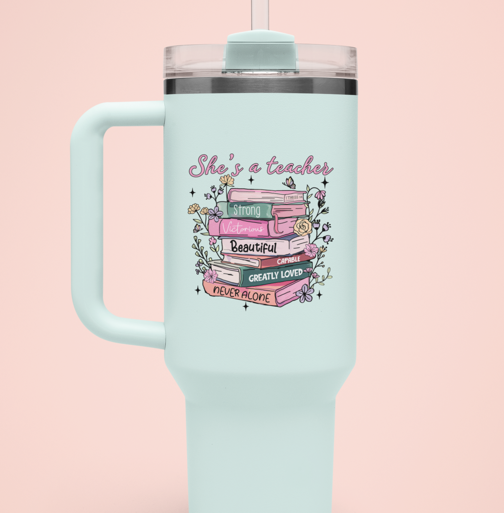 She’s a Teacher UV DTF Wrap for 16oz Libbey Glass | Teacher Gift UV138