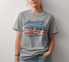America 1776 Land of the Free DTF Transfer, Ready to Press DTF674