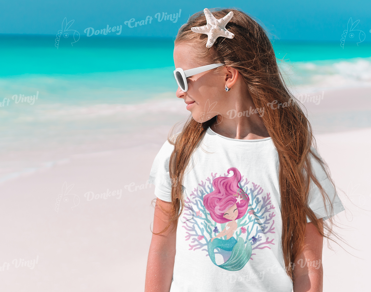 Kids Mermaid DTF Transfer for T-shirts, Hoodies, heat Transfer, Ready To Press Heat Press Transfers DTF11