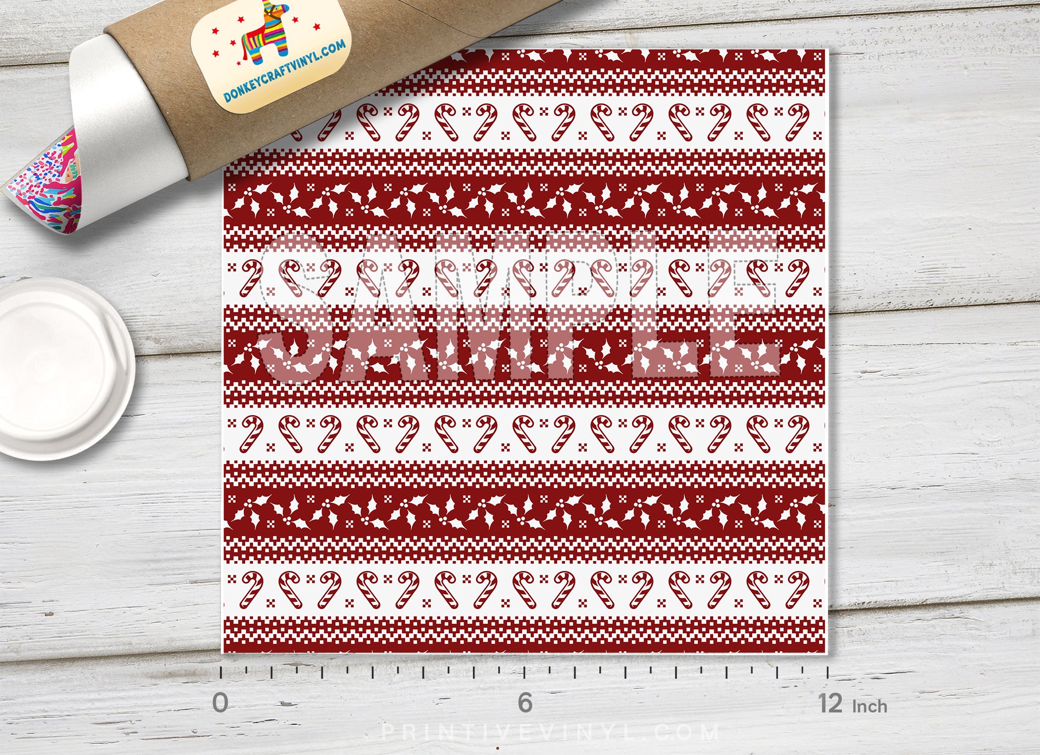 Merry Christmas Holiday symbols Patterned HTV 291