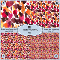 Watercolor Leopard skin Pattern Printed Vinyl/ Indoor / Outdoor/ Heat Transfer Vinyl-485 - Printive Vinyl | Patterned Vinyl