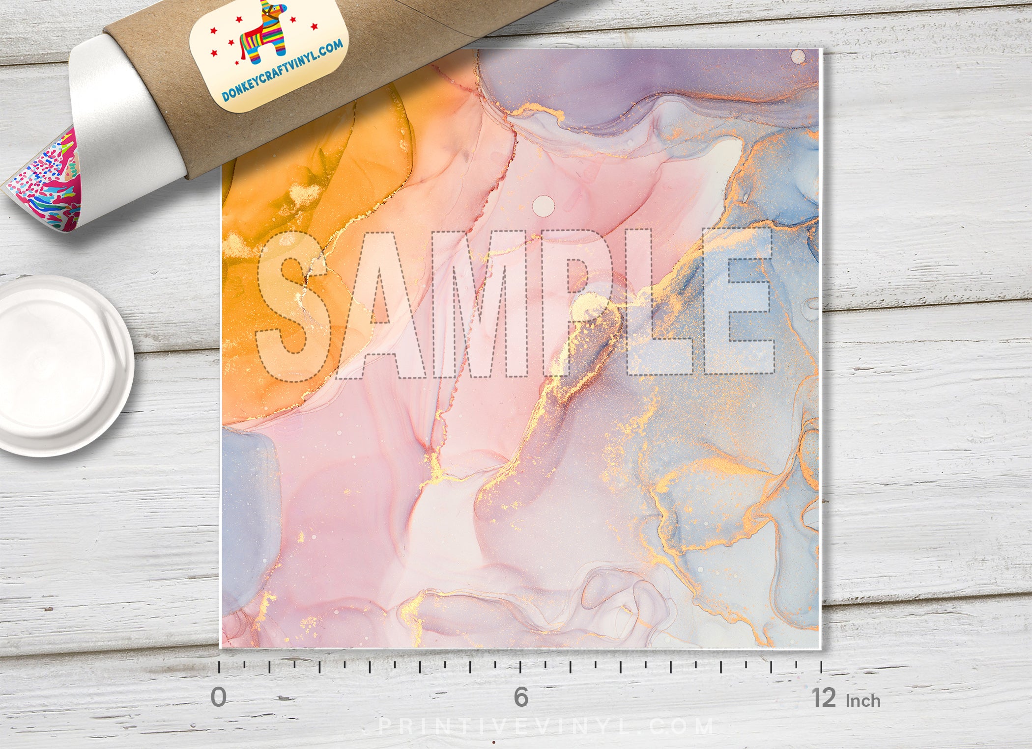 Abstract  Oil Paint Marble Patterned HTV-1237