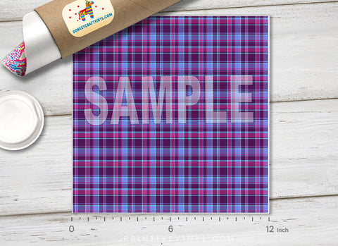Colorful Checker Plaid Patterned HTV 715