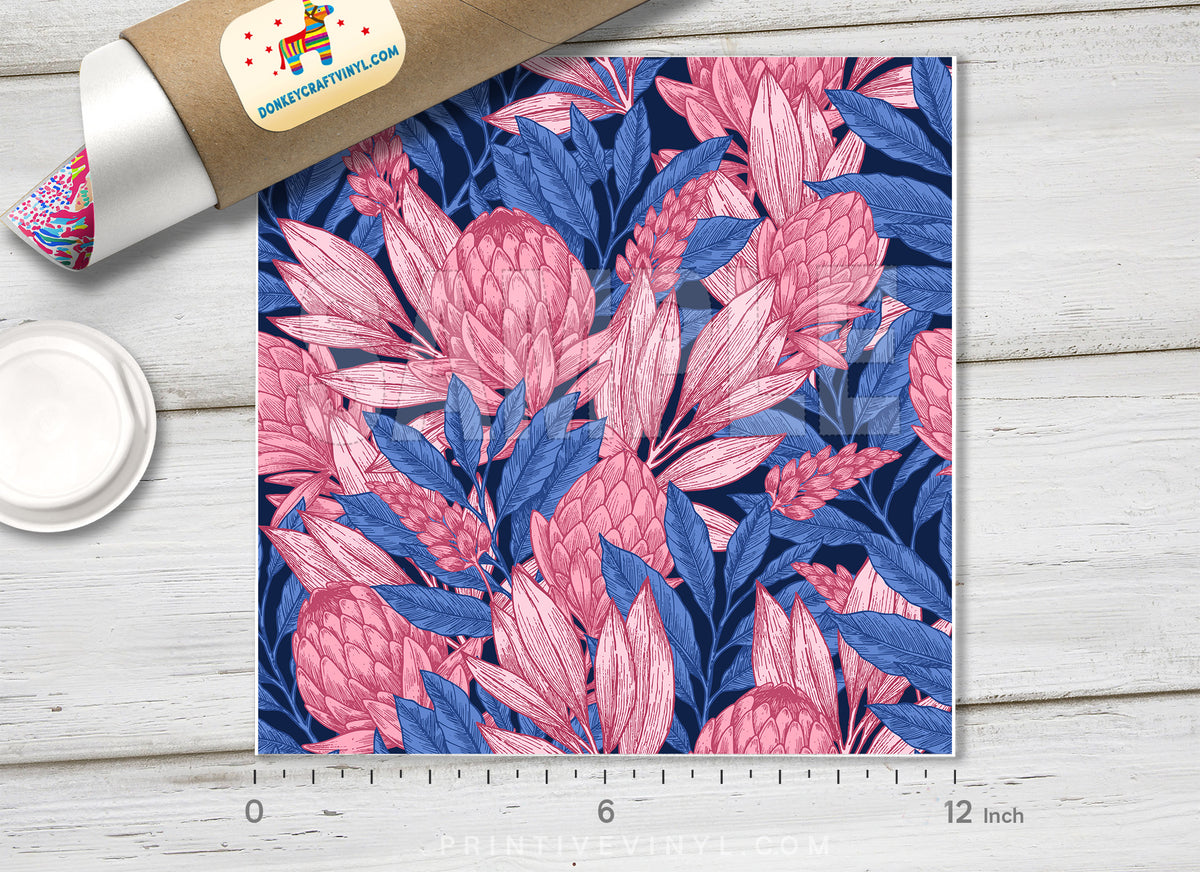 Protea Flower Patterned HTV-532