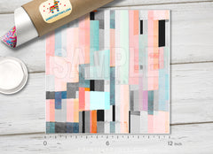 Watercolor Geometric Patterned HTV-535