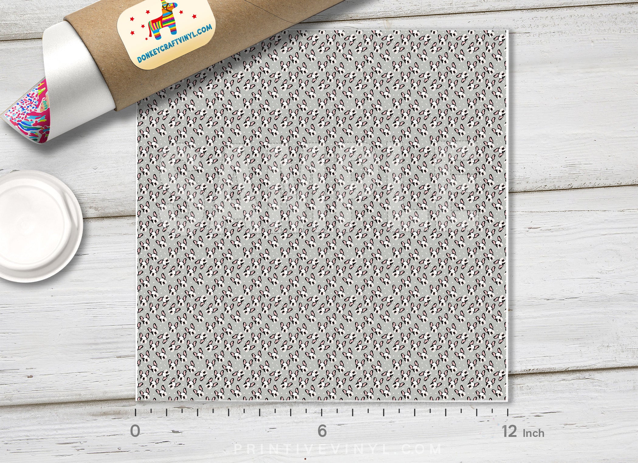 French Bulldog, Cute Puppies Patterned HTV 793