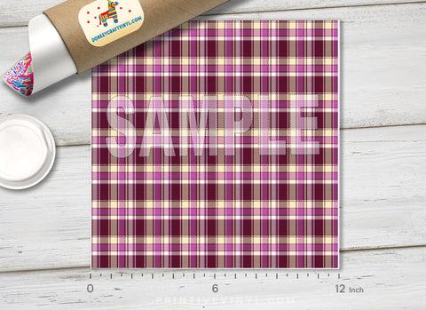 Colorful Checker Plaid Patterned HTV 715