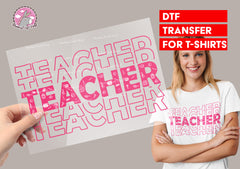 Teacher Gift DTF Transfer for T-shirts, Hoodies, Heat Transfer, Ready for Press Heat Press Transfers DTF80