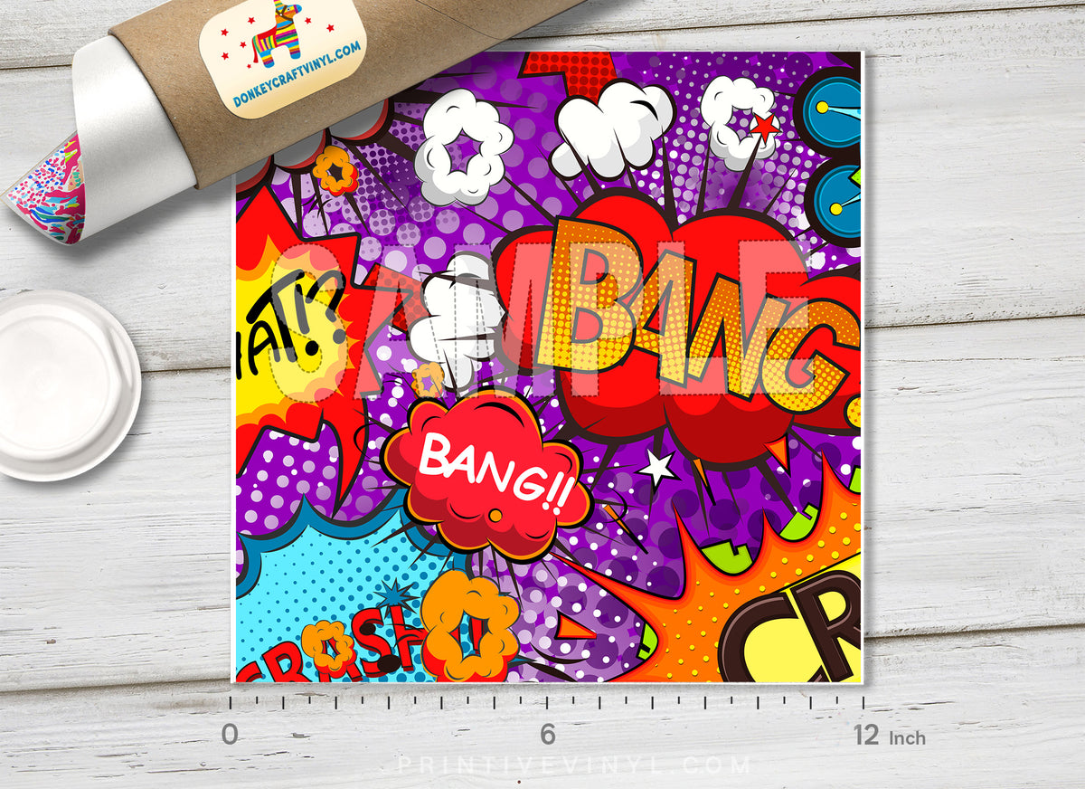 Comic bubbles Patterned Adhesive Vinyl 206 Patterned Adhesive Vinyl 206