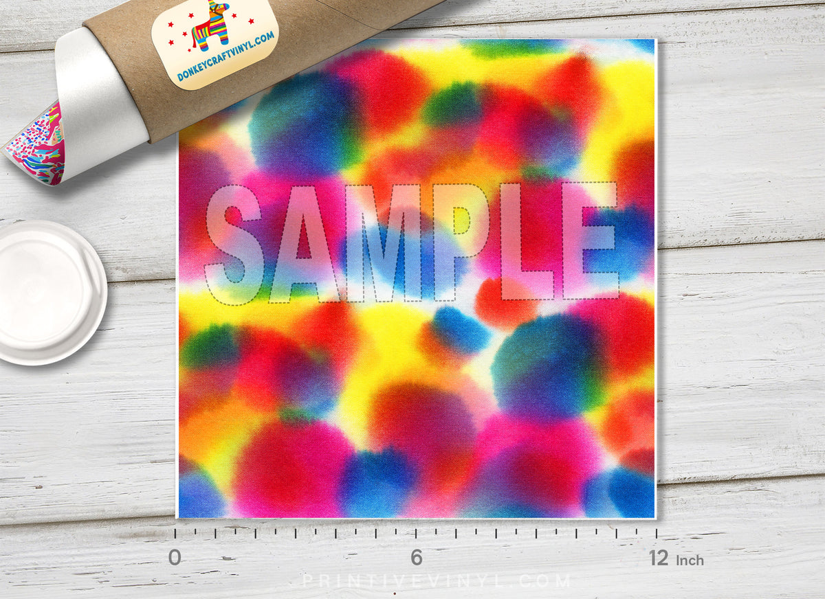 Abstract Watercolor Spots Patterned Adhesive Vinyl 051