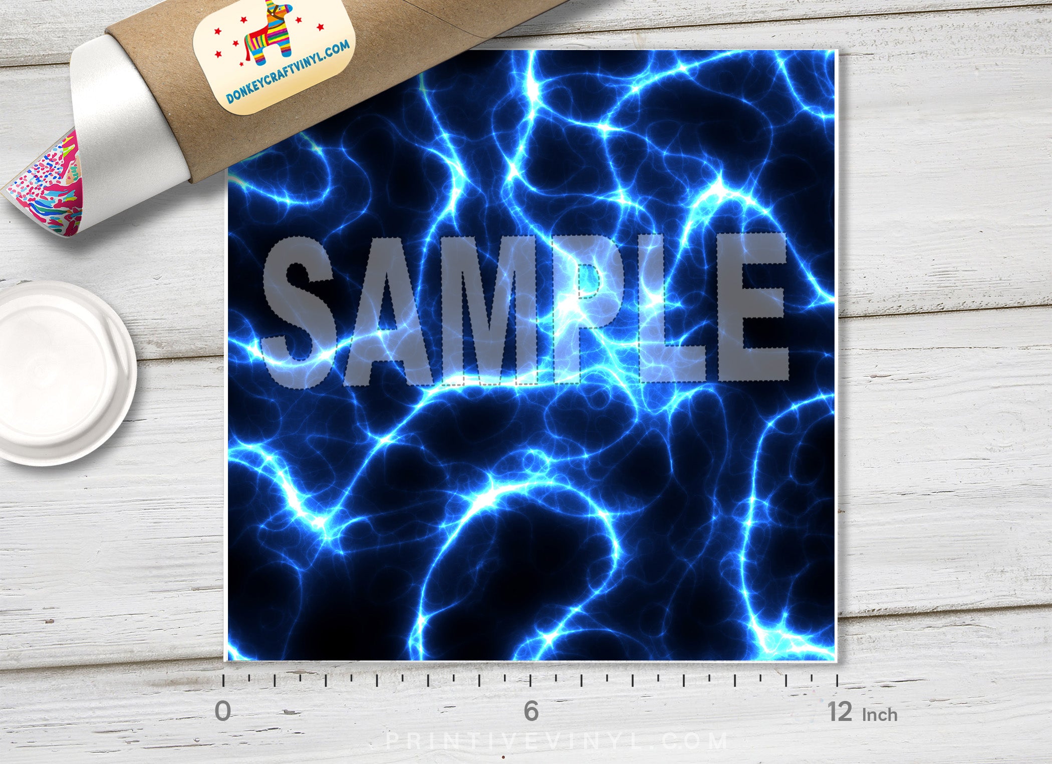 Electricity Lightning Pattern Printed Vinyl/ Indoor Vinyl/ Outdoor Vinyl/ Heat Transfer Vinyl-087 - Printive Vinyl | Patterned Vinyl