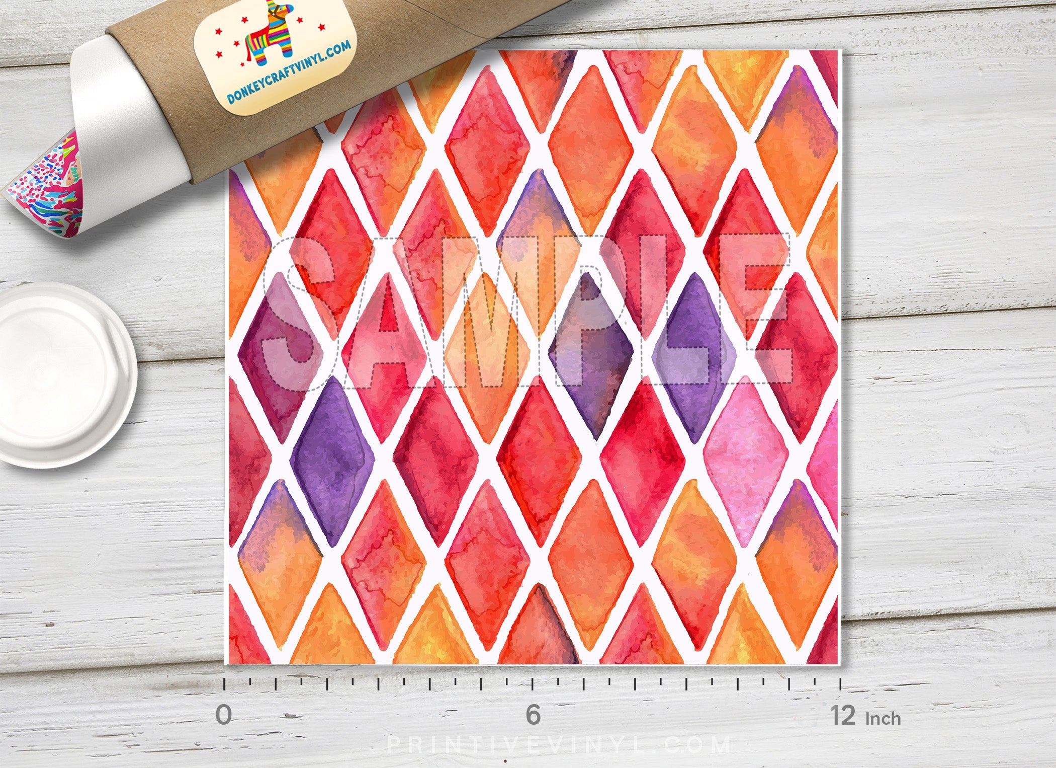 Watercolor Check Patterned HTV 247