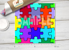 Autism Awareness puzzle Printed HTV- 780