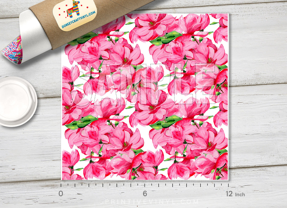 Watercolor  Flower  Patterned HTV 111