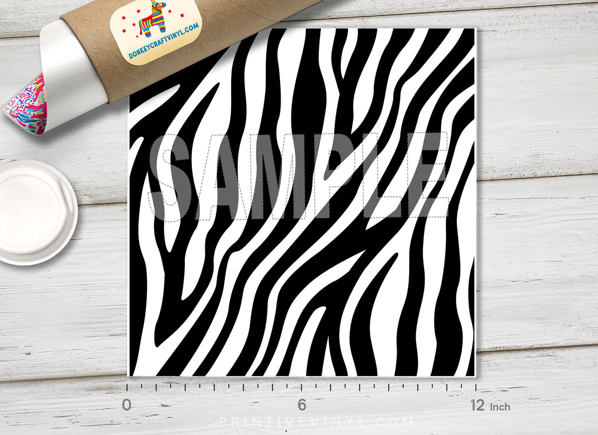 Zebra Patterned Adhesive Vinyl 034
