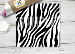 Zebra Patterned Adhesive Vinyl 034