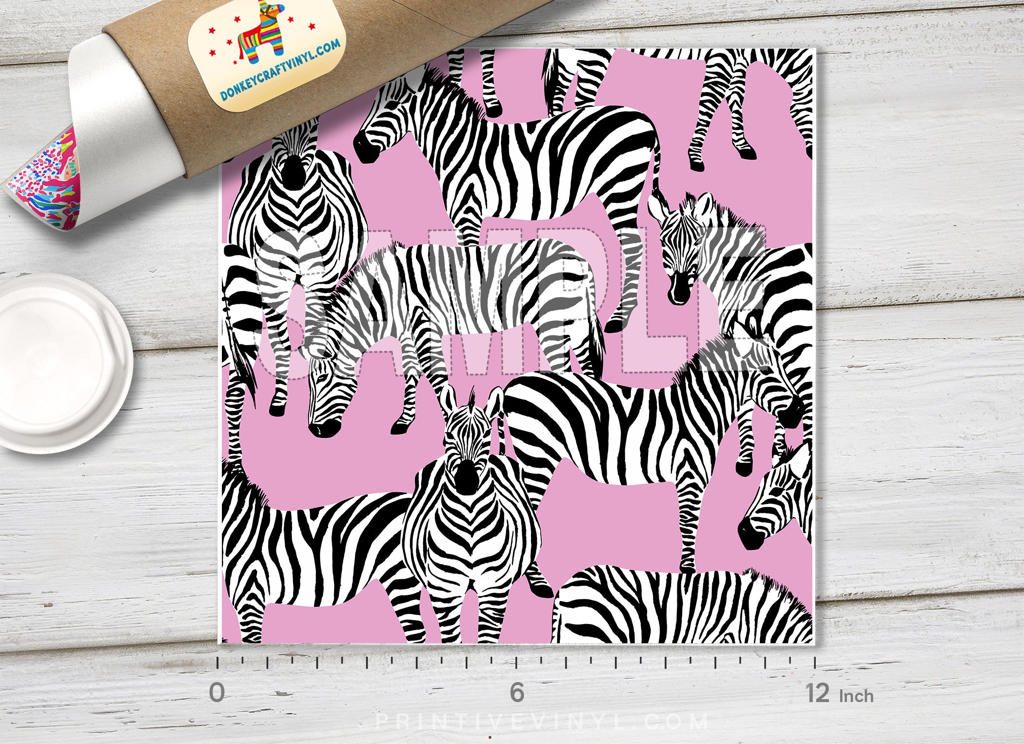 Zebra Patterned Adhesive Vinyl 248