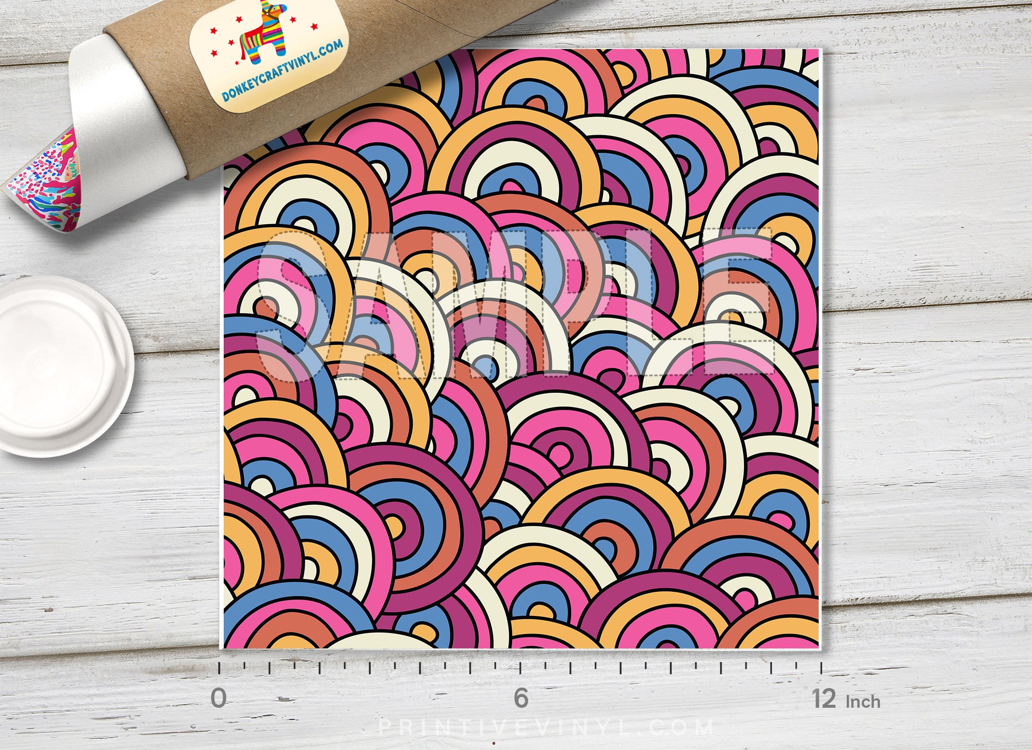 Rainbow Shape Patterned Adhesive Vinyl 215