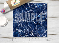Blue Marble Patterned Adhesive Vinyl 076