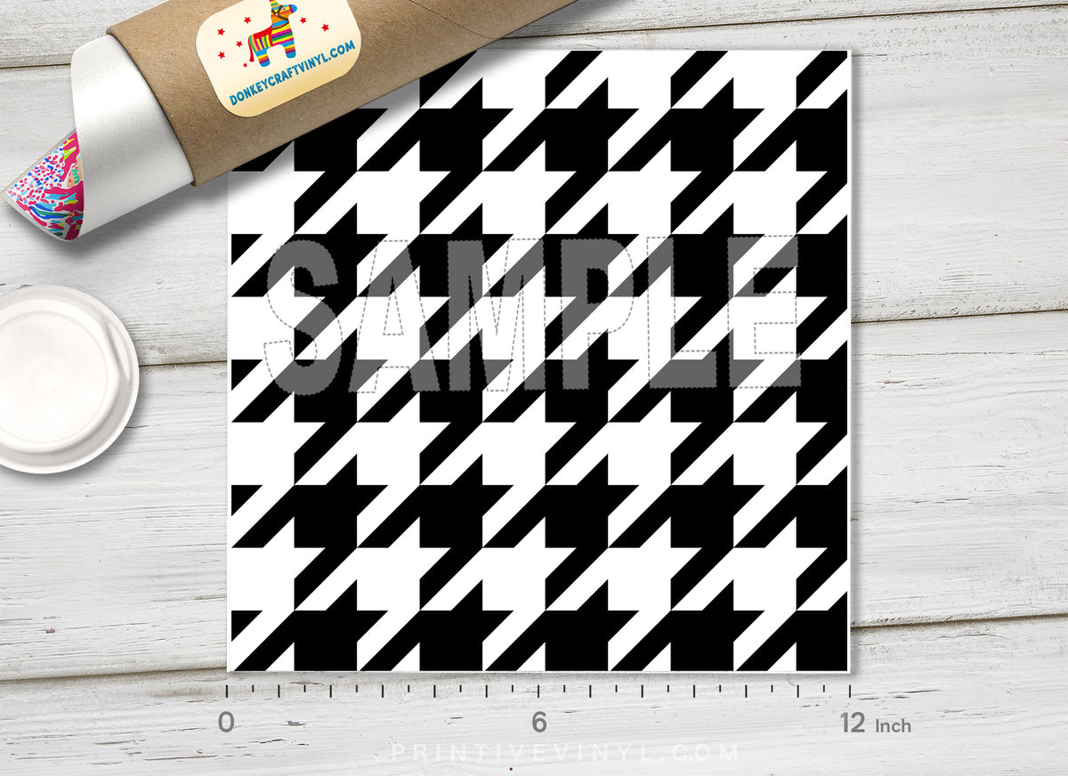 Houndtooth Patterned Adhesive Vinyl 058