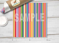 Rainbow Stripes Patterned Adhesive Vinyl 329
