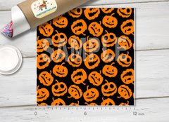 Halloween Pumpkin Patterned Adhesive Vinyl 095