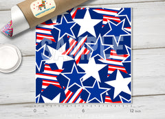 American flag Stars Patterned Adhesive Vinyl 027