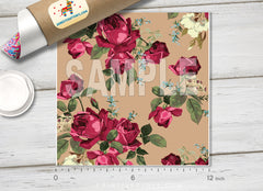 Rose Flower Patterned Adhesive Vinyl 293