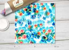 Watercolor Blossom Flowers Patterned HTV 339