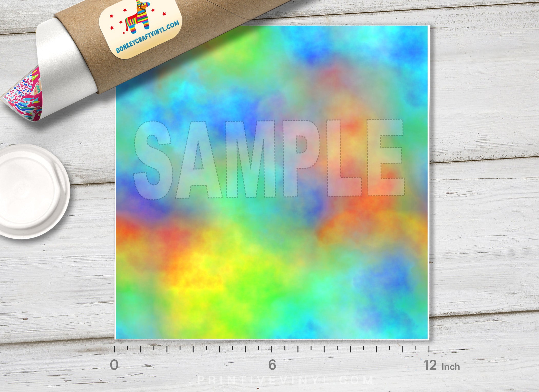 Abstract Rainbow Patterned HTV  450