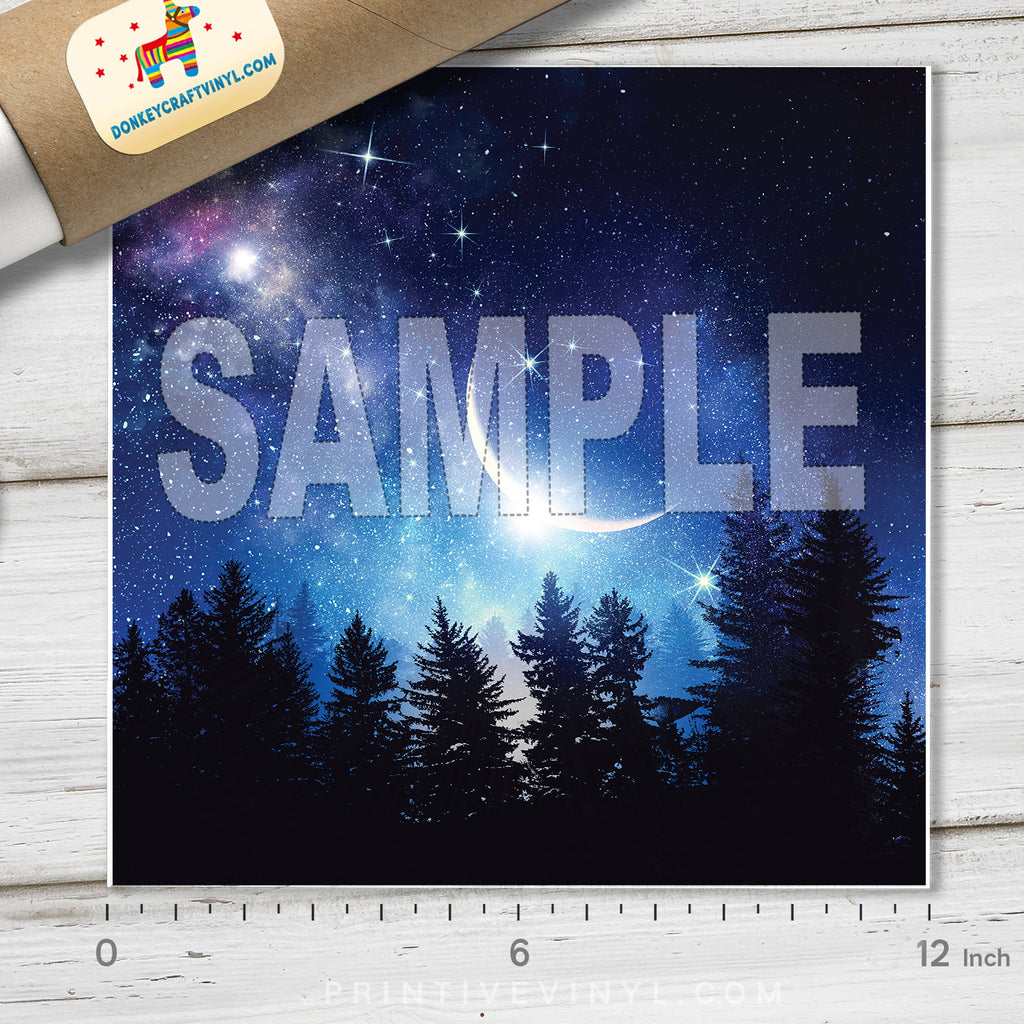 Starry Night Patterned Iron on Vinyl, Printed Vinyl, Cricut Vinyl ...