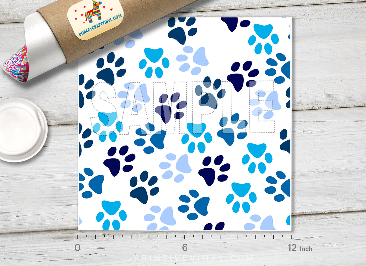 Dog Paw Patterned HTV 1398