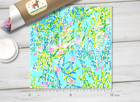 Blue Heaven Patterned HTV L101