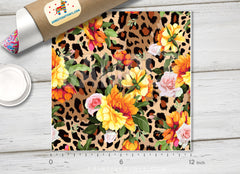 Summer Leopard Flower Patterned HTV 429