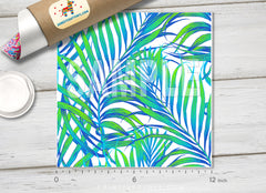 Tropical palm Tree leaves Printed HTV-888