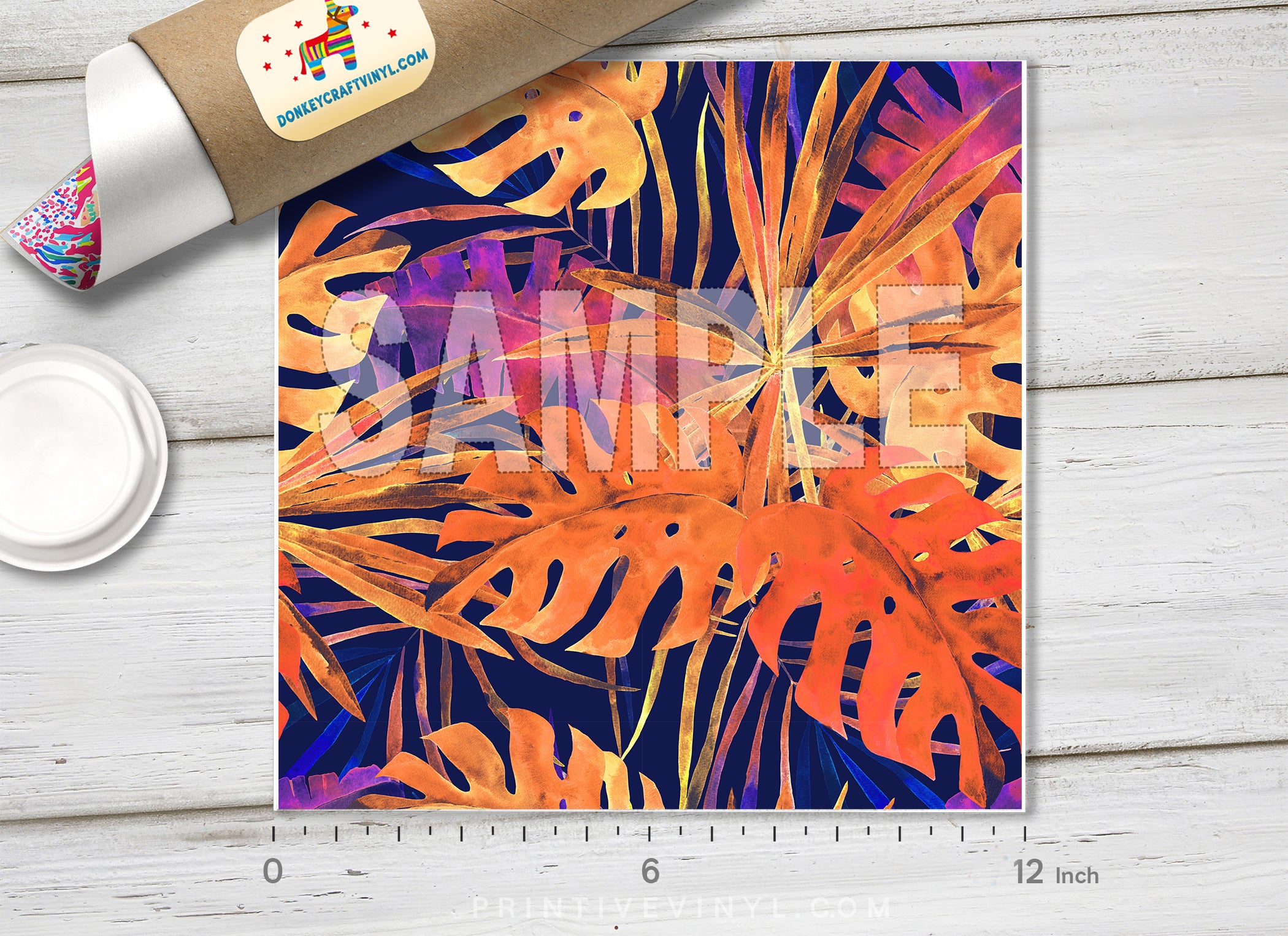 Palm Tree Leaves  Patterned HTV 1341