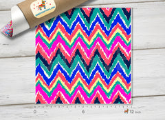 Inspired Colorful Zigzag Chevron Patterned HTV-L010