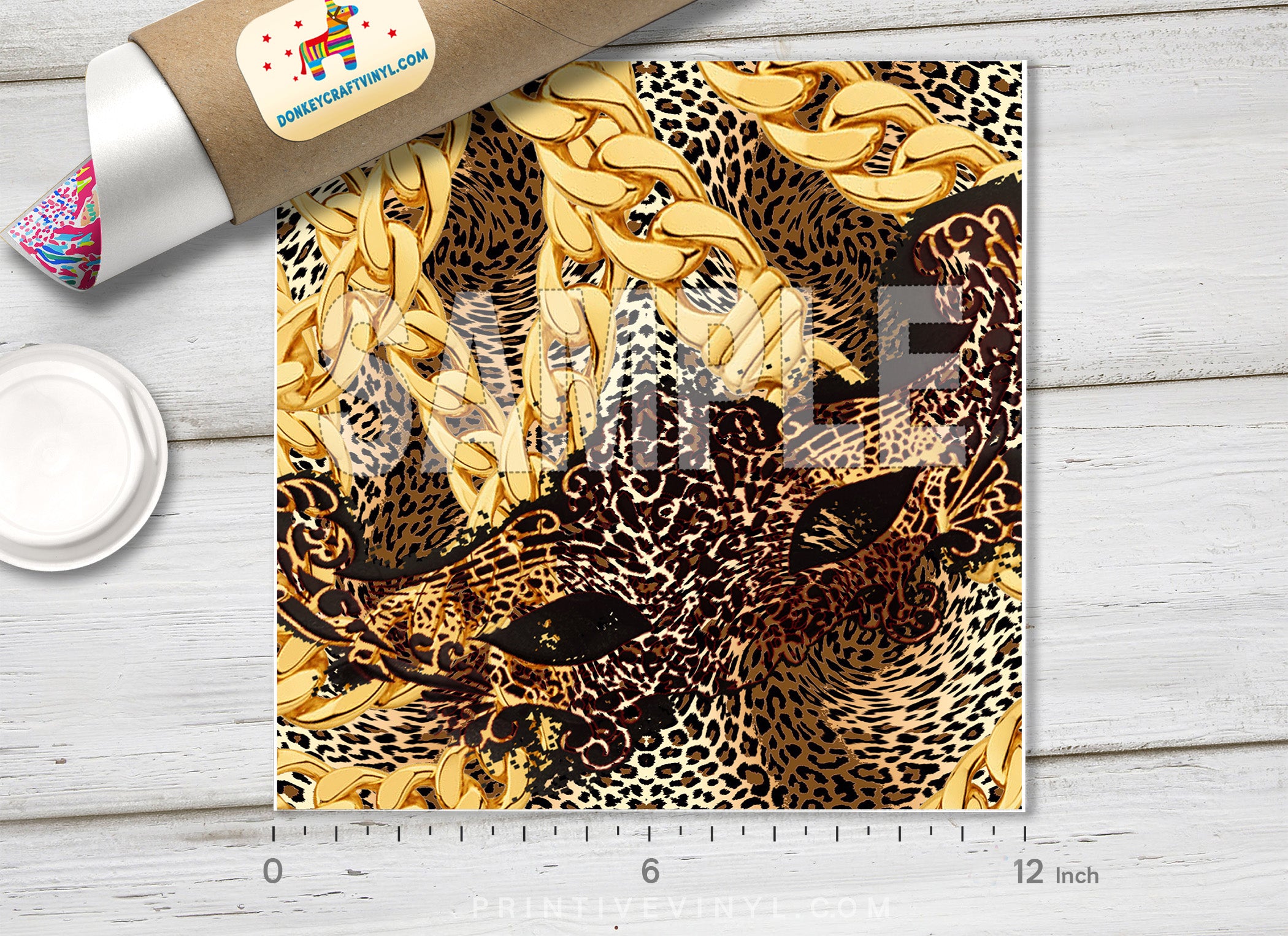 Golden Chain leopard Printed HTV-814