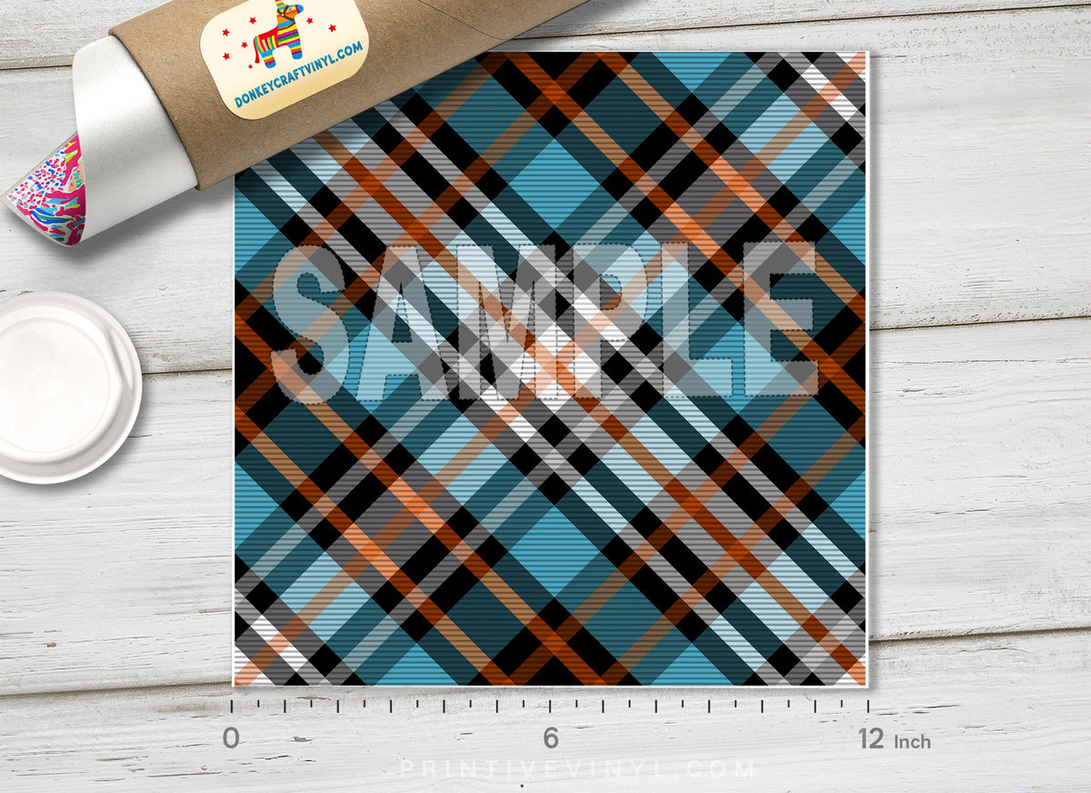 Tartan Plaid Patterned Adhesive Vinyl 451