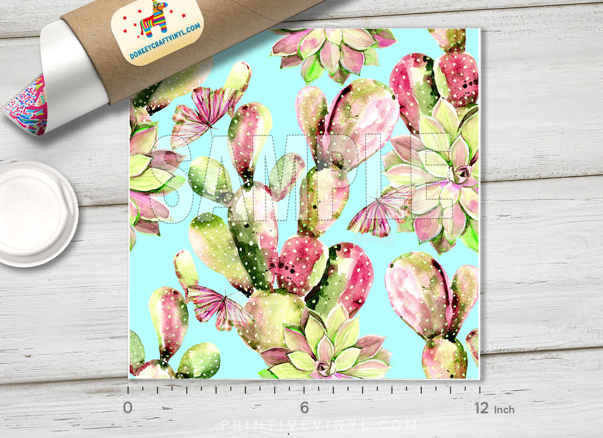 Cactus Patterned Adhesive Vinyl 394