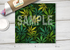 Marijuana Cannabis Leafs Printed HTV- 772