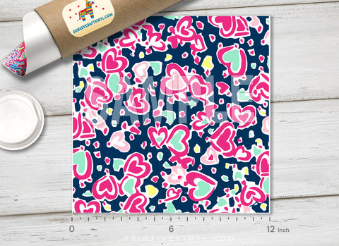 Happy Valentine's Day Patterned HTV L115