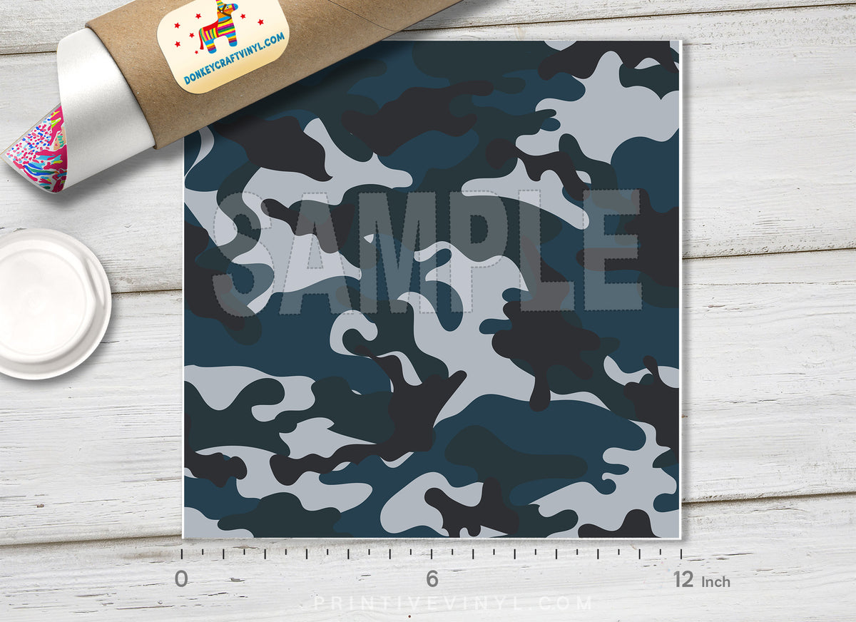 Military Camouflage Pattern Adhesive Vinyl 501
