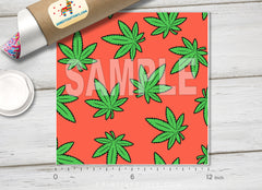 Marijuana Cannabis leaf Patterned HTV- 912