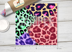 Multicolor Leopard Patterned HTV 1390