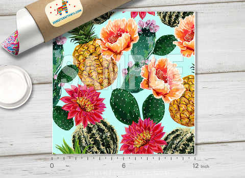 Tropical Pineapple Patterned HTV 1121
